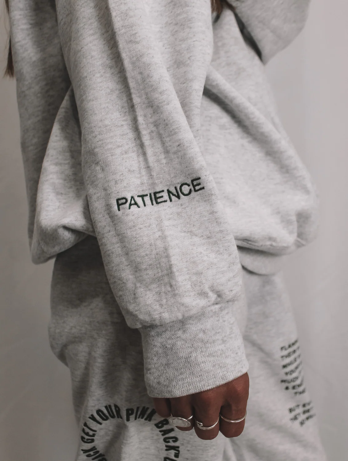 Affirmations Collection Sweat Set Ash Sweatshirt - Image 4
