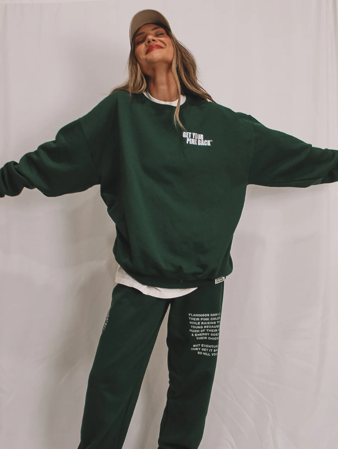 Affirmations Collection Sweat Set Forest Green Sweatshirt - Image 4