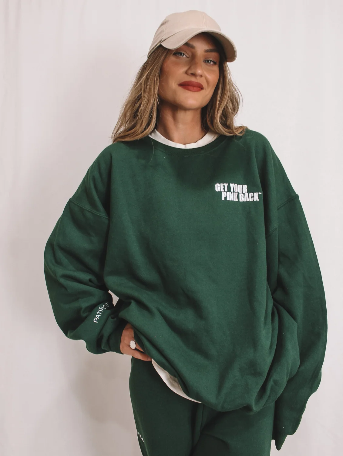 Affirmations Collection Sweat Set Forest Green Sweatshirt - Image 5