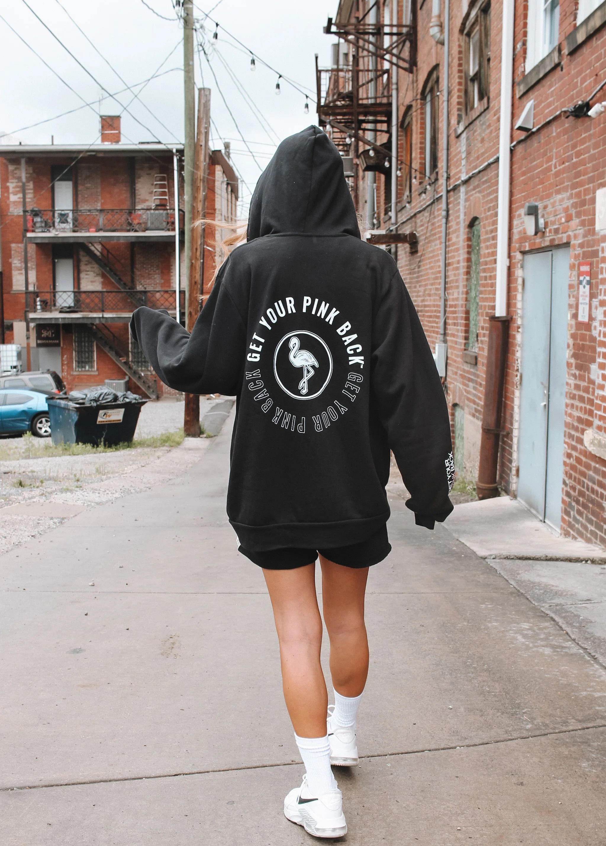 Black & White Collection Get Your Pink Back® Zip Up Hoodie - Image 3