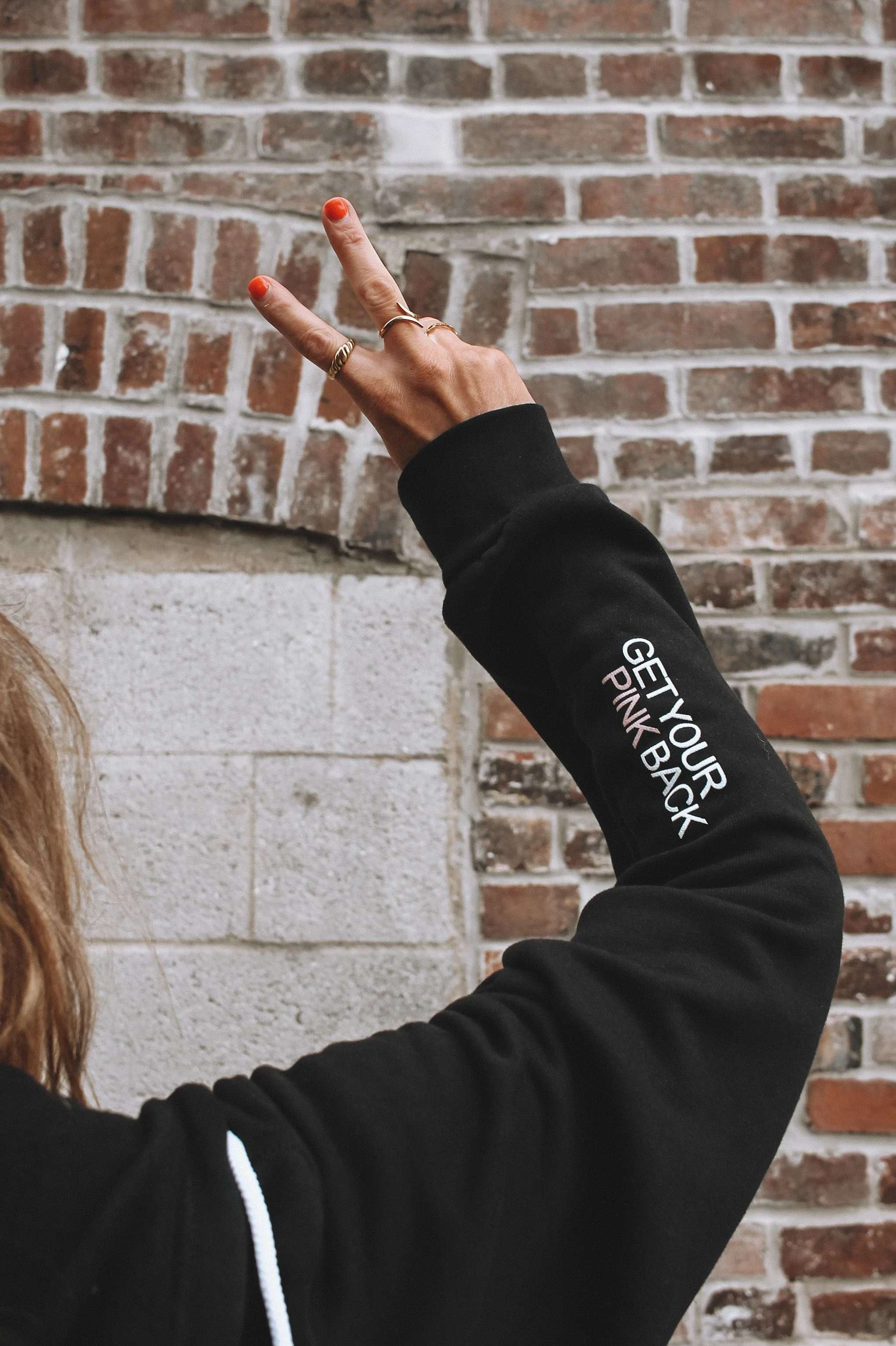 Black & White Collection Get Your Pink Back® Zip Up Hoodie - Image 4