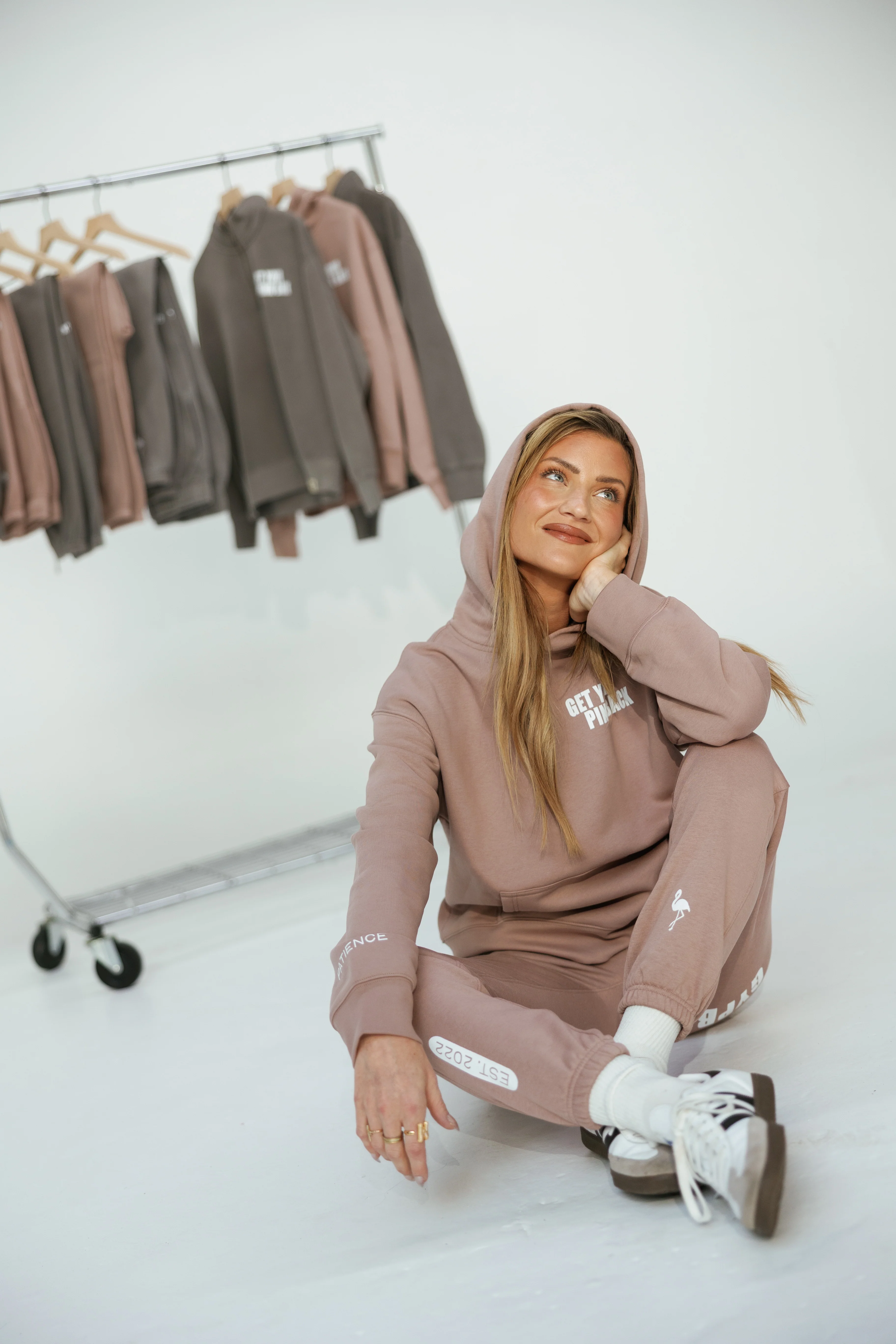 Dusty Pink Relaxed Fit Sweatpants - Image 3