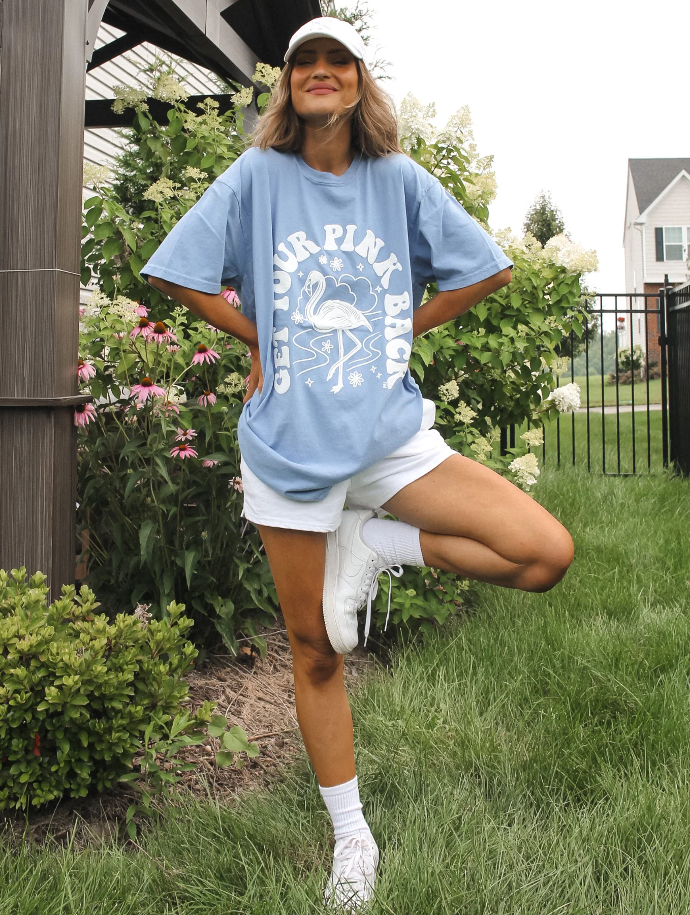 Get Your Pink Back® Denim Pigment Dyed Puffy Tee - Image 3