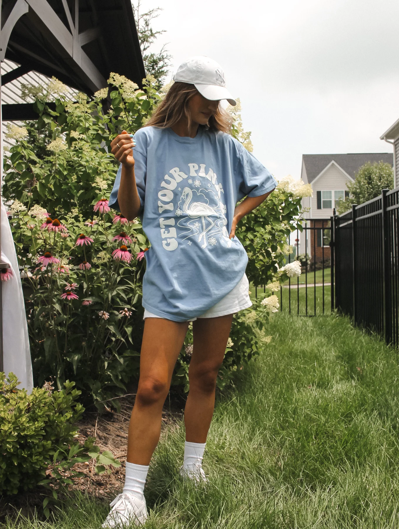 Get Your Pink Back® Denim Pigment Dyed Puffy Tee - Image 5