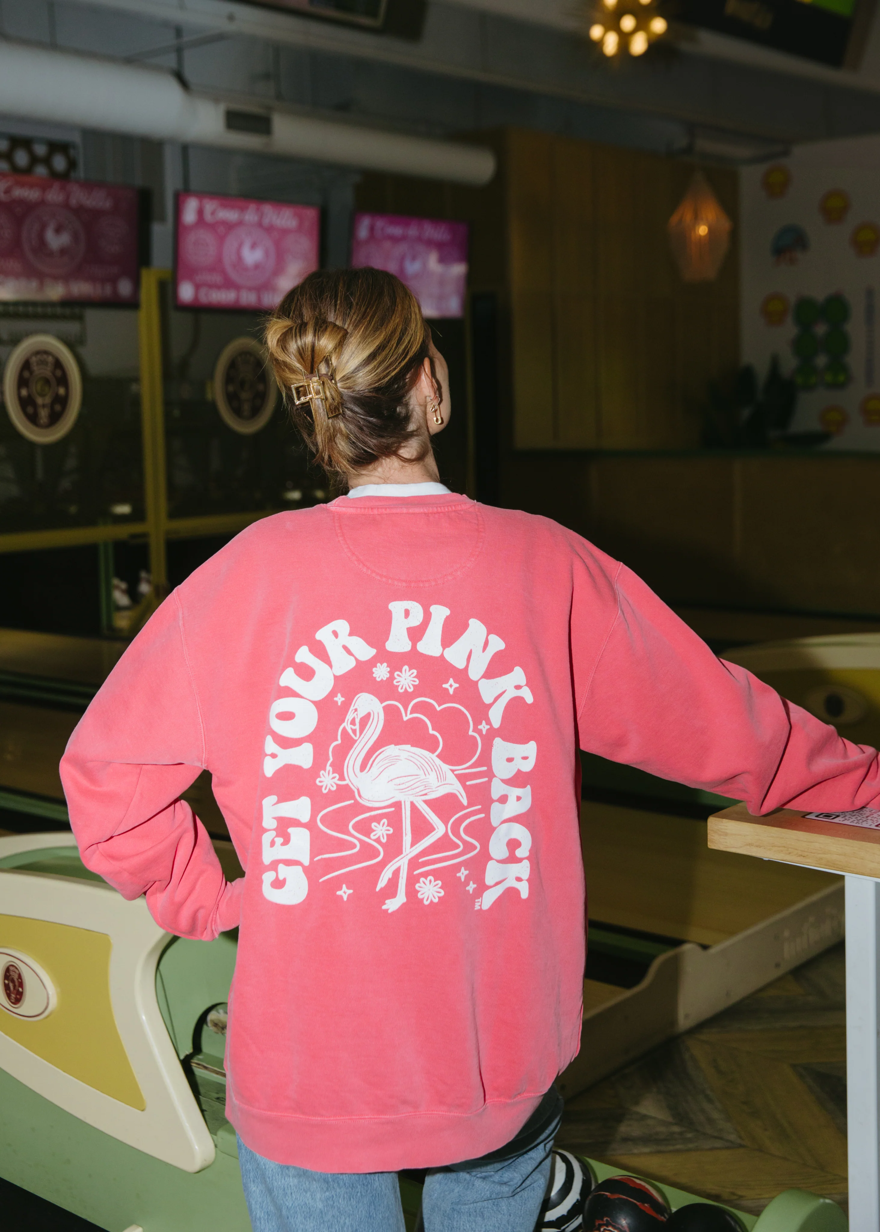 Get Your Pink Back® Flamingo Pink Crewneck - Image 4