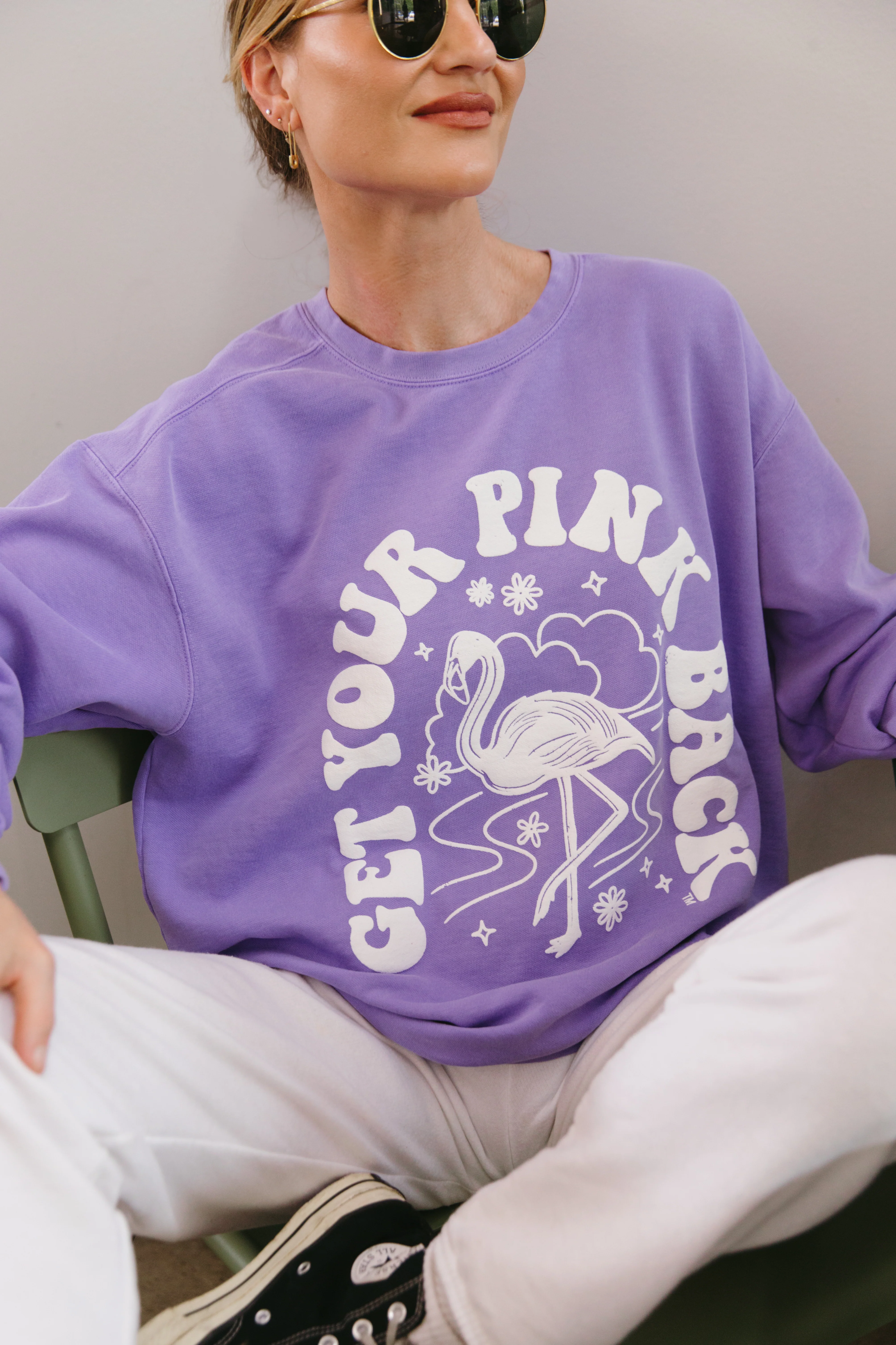 Get Your Pink Back® Pigment Purple Puffy Crewneck - Image 5