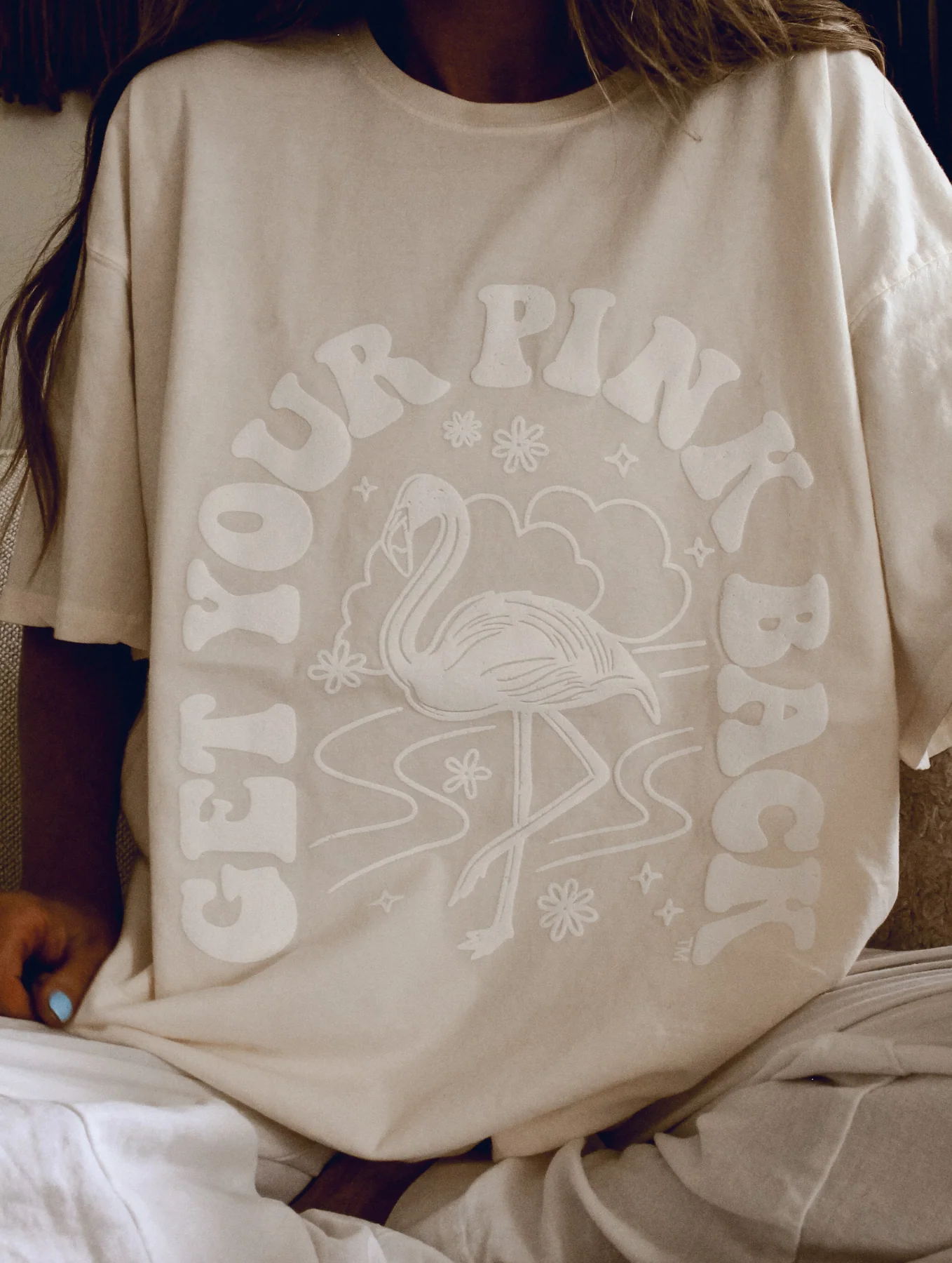 Get Your Pink Back® Stone Pigment Dyed Puffy Tee - Image 3