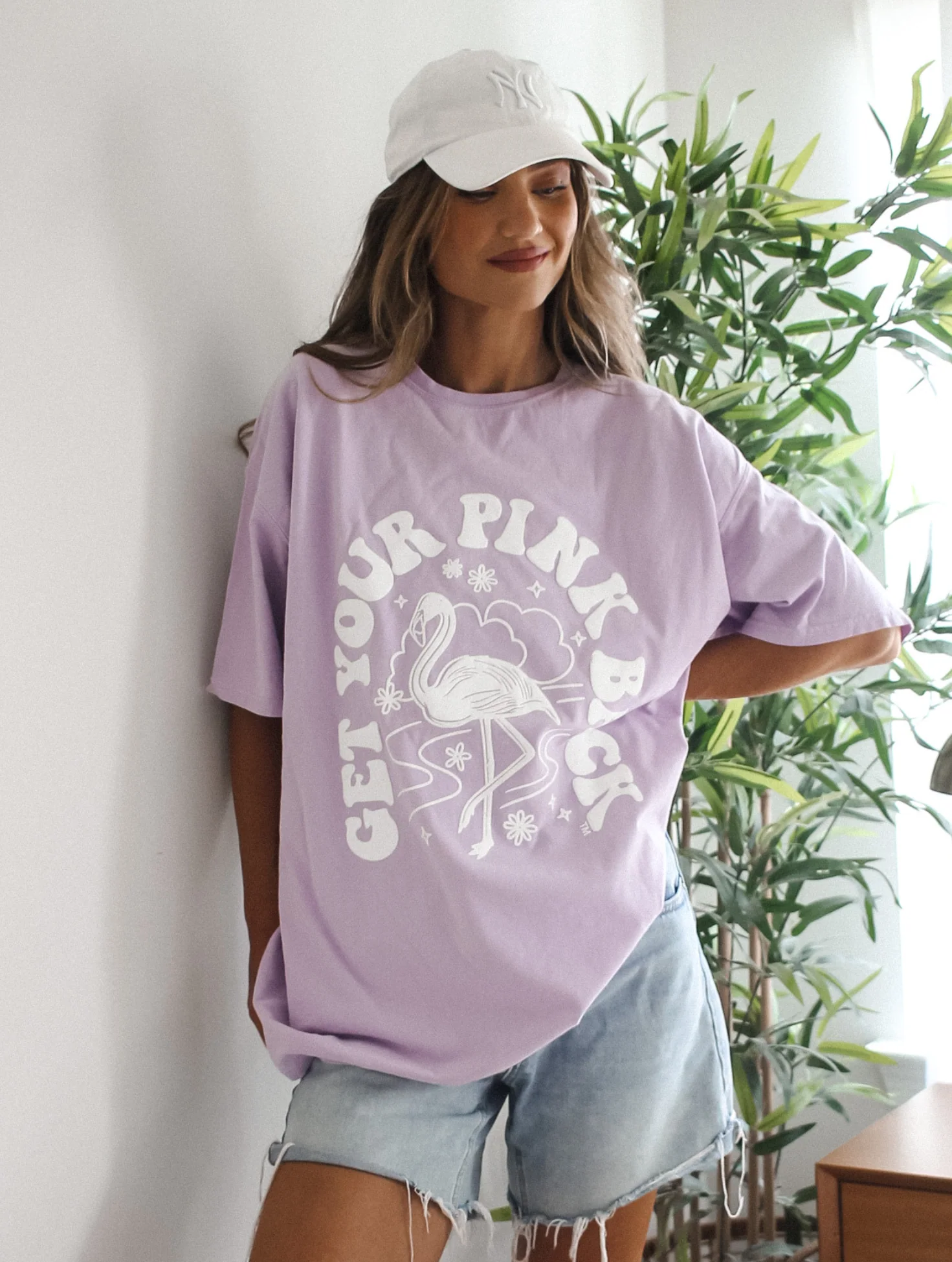 Get Your Pink Back® Violet Pigment Dyed Puffy Tee - Image 3