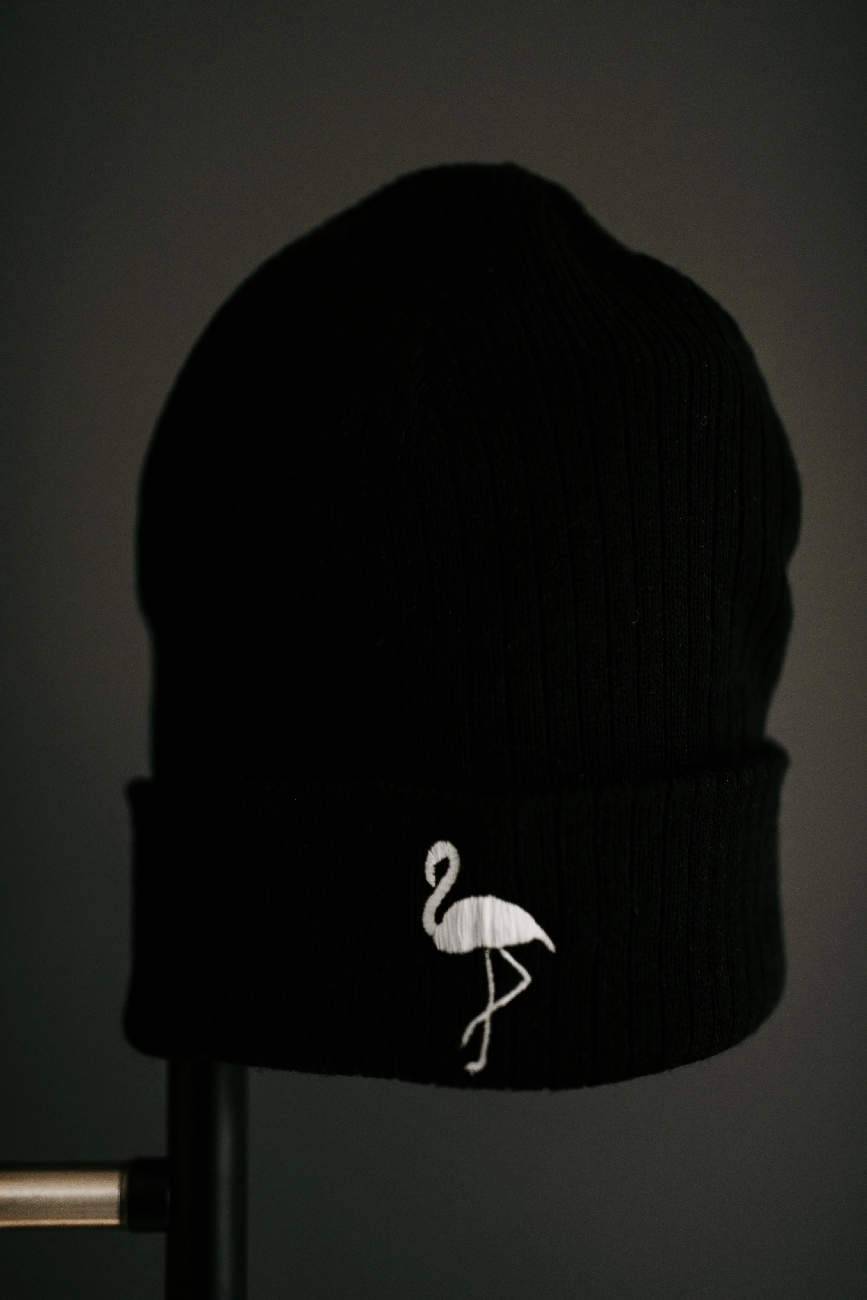Get Your Pink Back® Embroidered Black Beanie - Image 3