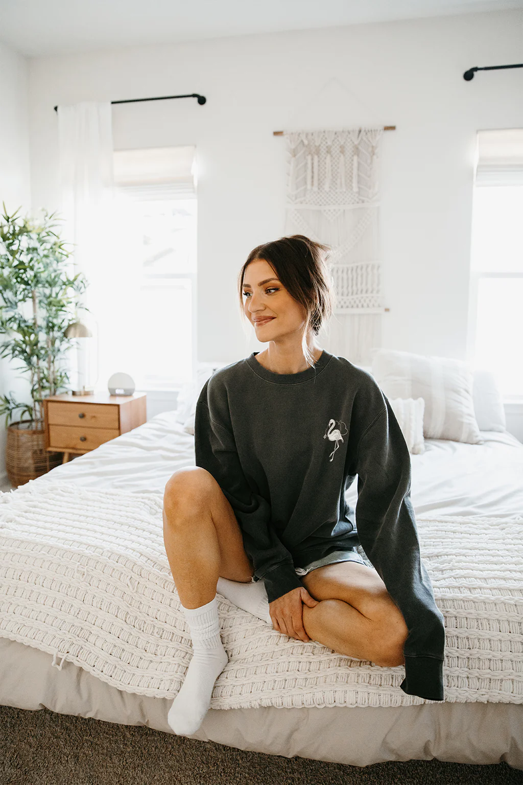 Get Your Pink Back® Pigment Dyed Black Crewneck - Image 5