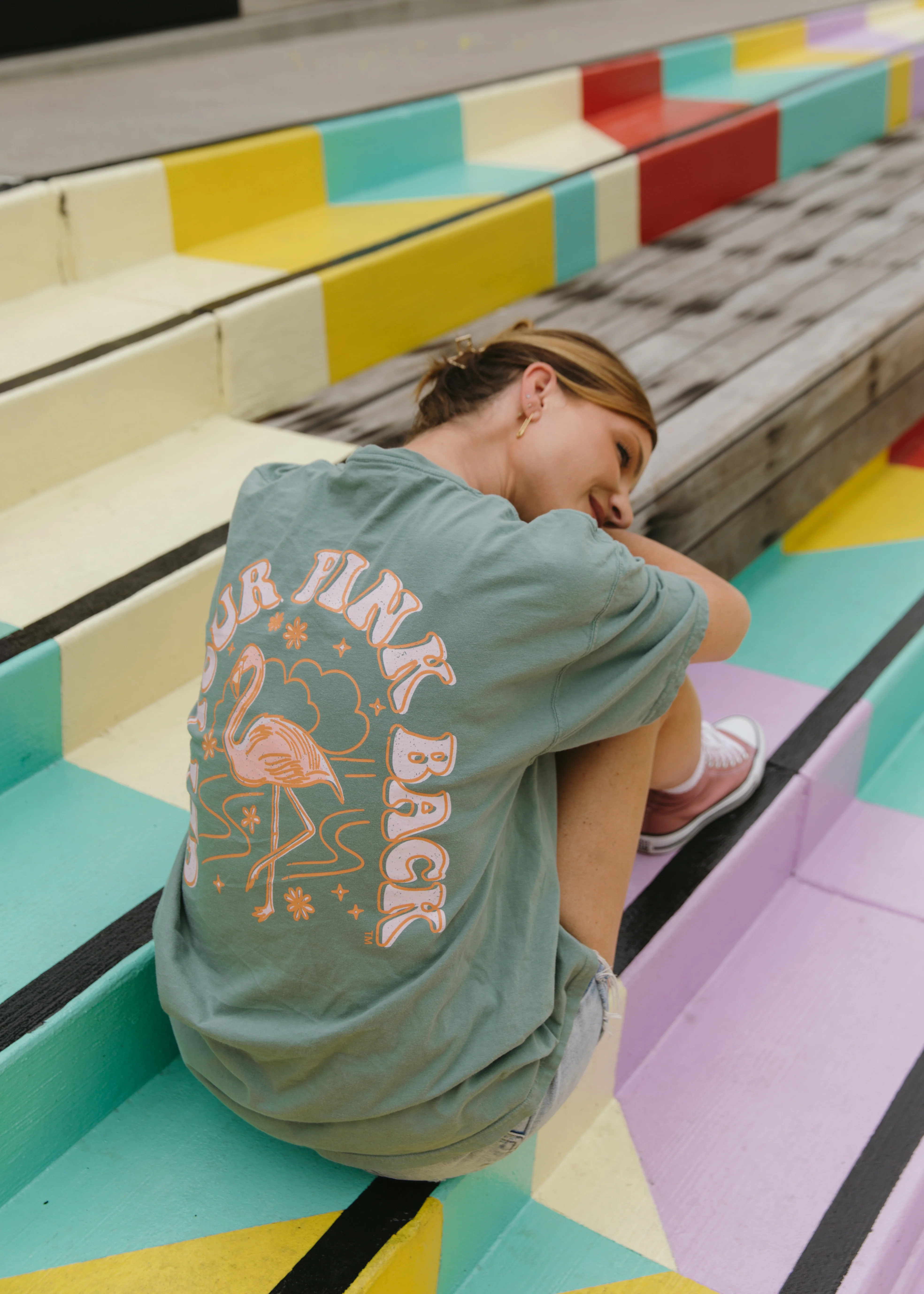 Get Your Pink Back® Pigment Green Tee - Image 4