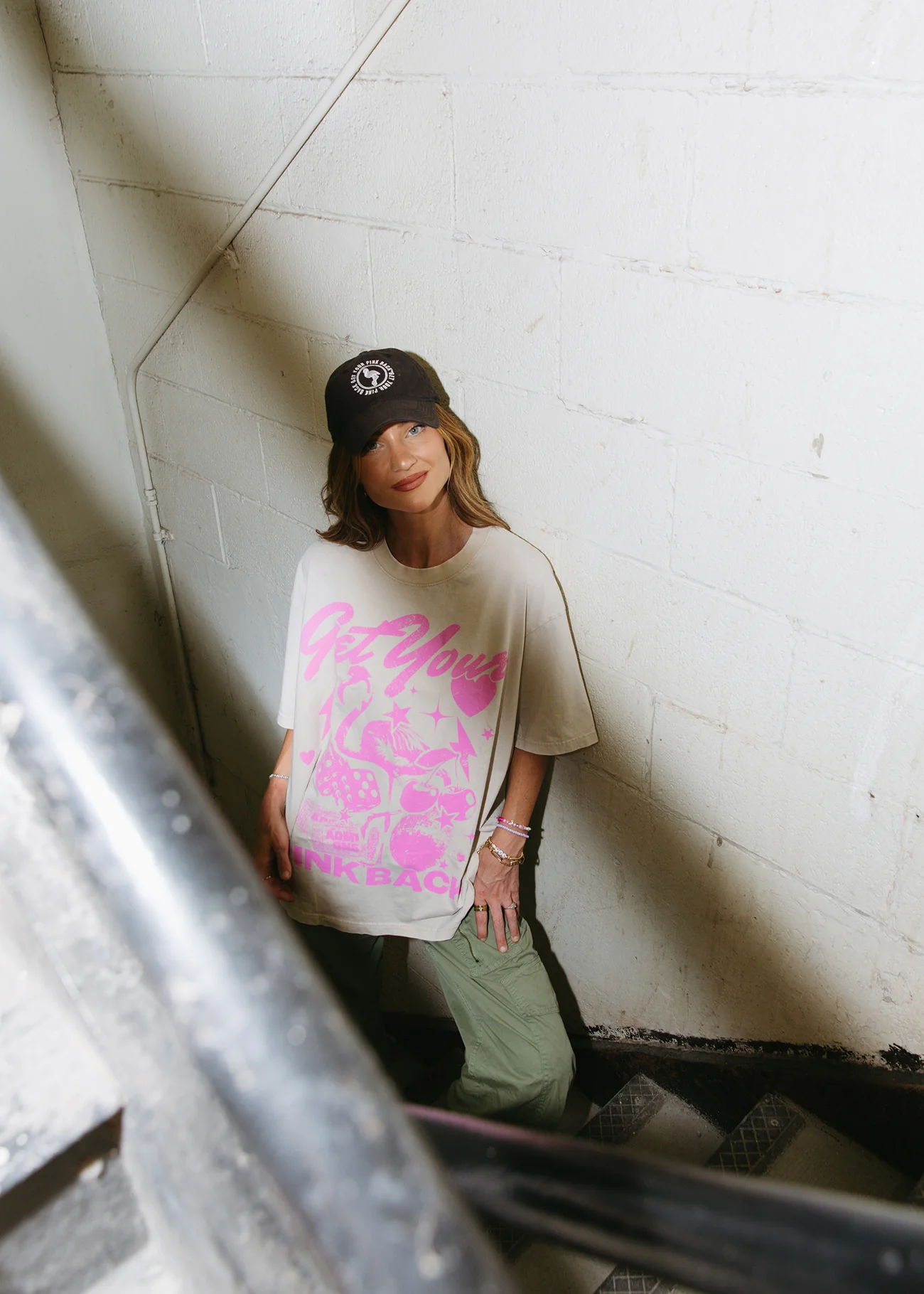 Luck Be a Lady Beige Tee - Image 4