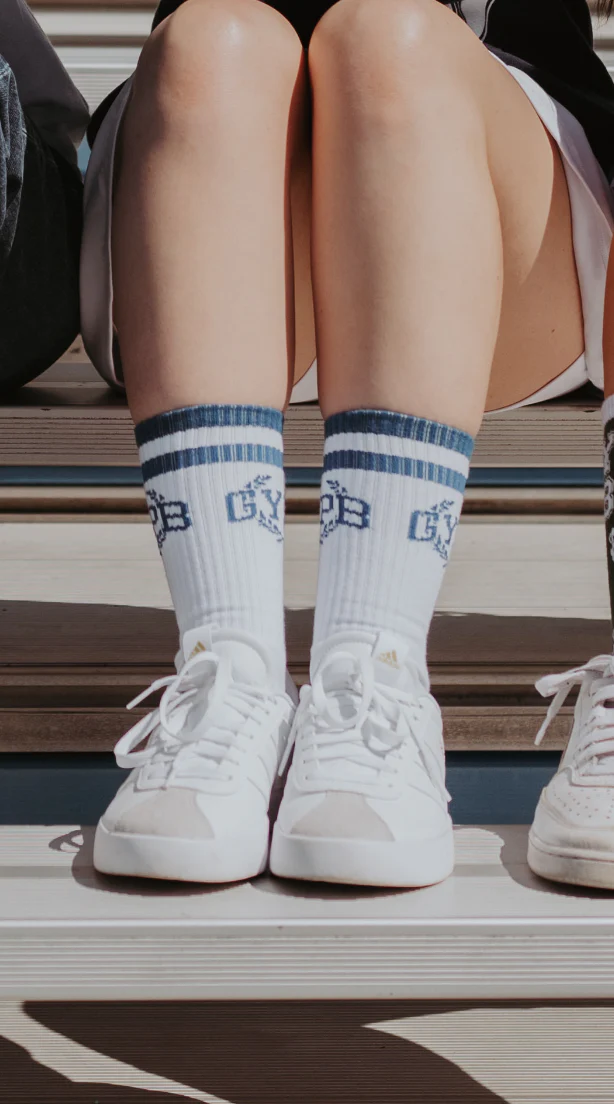 GYPB® Varsity Collection White/Navy Sock - Image 3